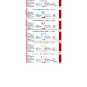 Levothyroxine Sodium Tablets I.P. (Available in 12.5mcg, 50mcg, 75mcg, 100mcg, 125mcg, 150mcg)